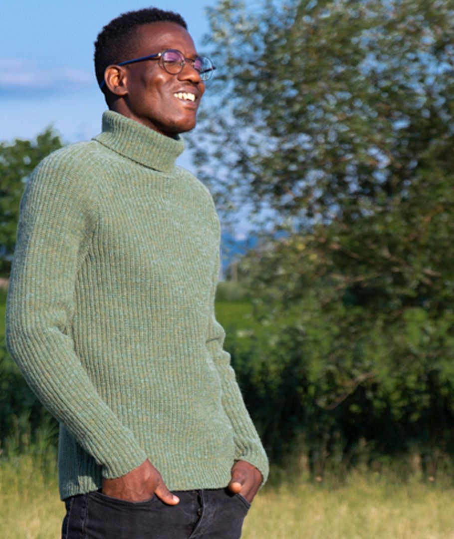 NIAN Pull Col Roulé Homme Épais Hiver - Pull Cachemire Toucher Doux Uni, Chaud & Confortable