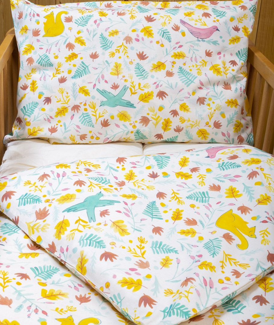 Taie d'oreiller enfant coton mini carreaux 60x60 cm - Home | MANGO