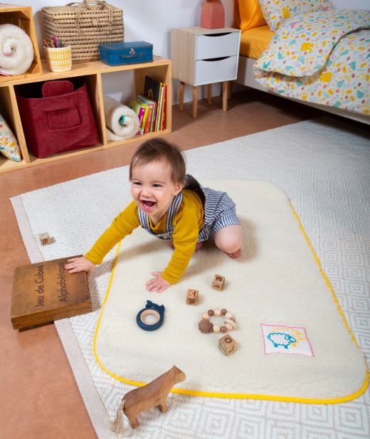 Couverture en velours de laine pour bébé