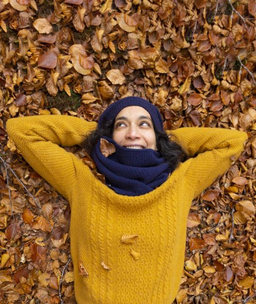 Snood point de riz en laine