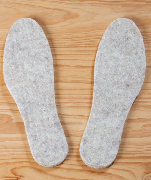 Semelles en feutre de laine