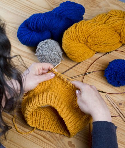 Kit Tricot d'un bonnet en laine