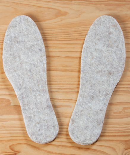 Semelles en feutre de laine