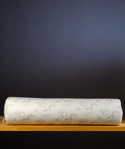 Traversin classique rond en laine