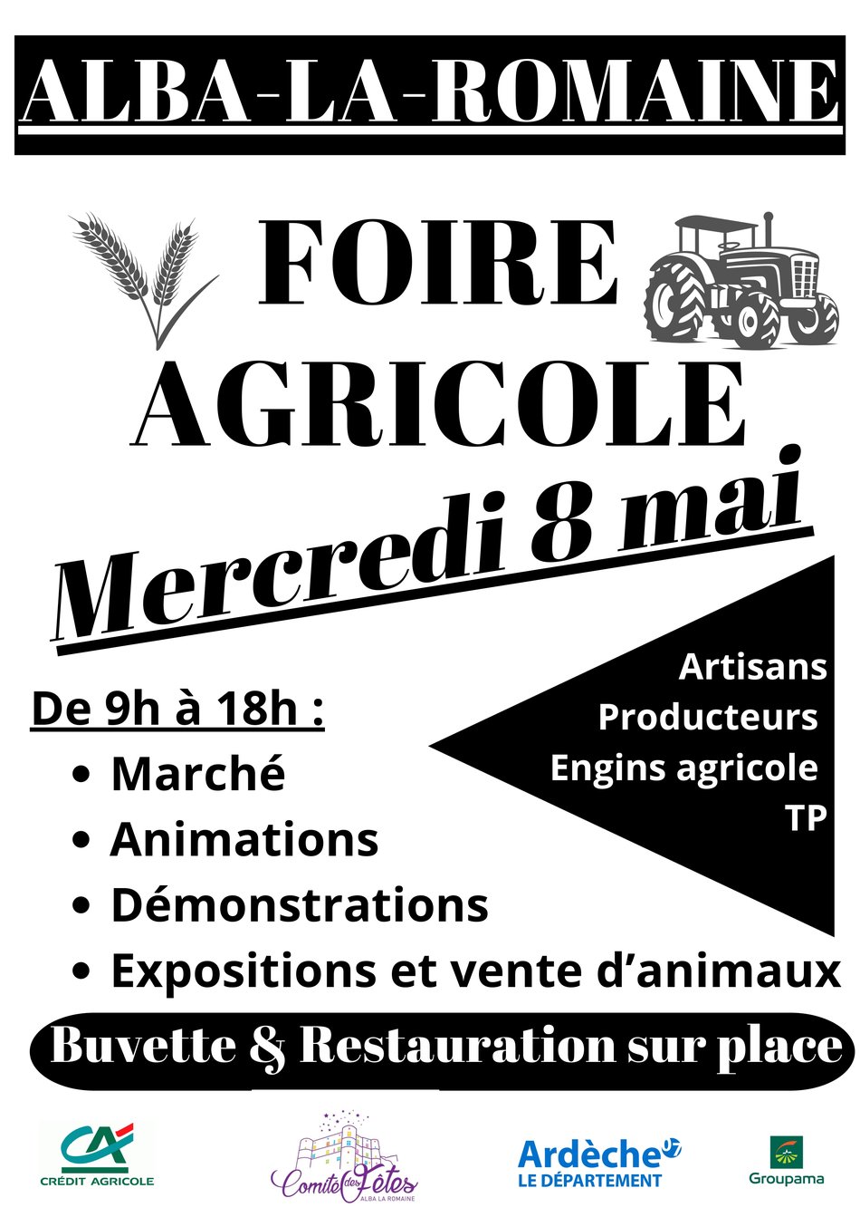 Foire Agricole d'Alba-la-Romaine (07) illustration