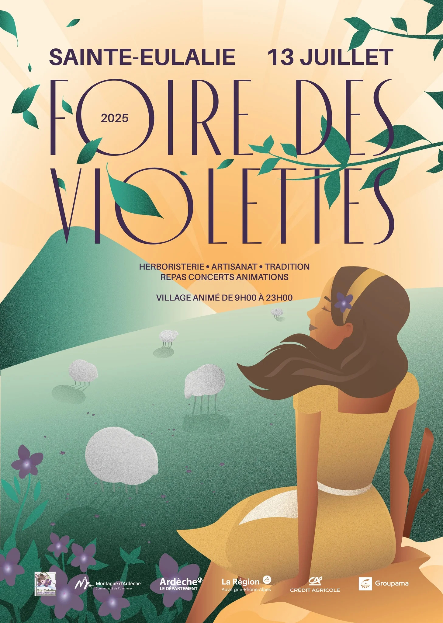 Fête des violettes à Sainte-Eulalie (07) illustration